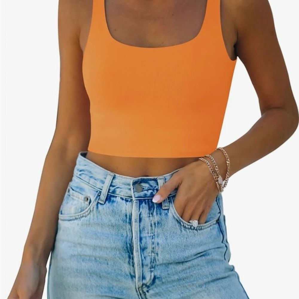 ReoRia Vibrant Orange Crop Top